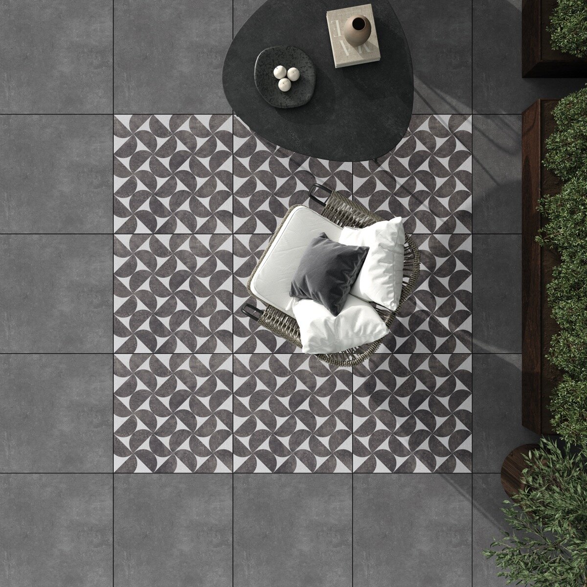 Ark Anthracite 60x60 cm - Full Lap